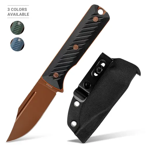 Vosteed Vombat Fixed Blade Knife - 3.16" AEB-L Bowie Blade - G10 Handle, Compact Fixed Knife - Camping, Hiking & Outdoor EDC Knife - Everyday Carry Gift for Men