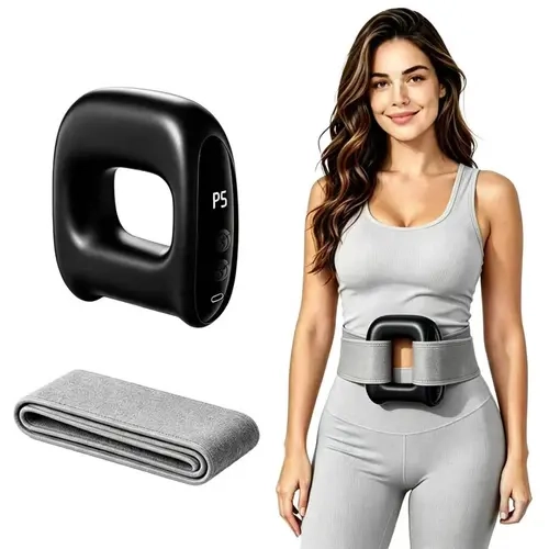 YICF Portable Deep Tissue Vibration Back Massager Adjustable Belt - 55-in, Cordless Rechargeable, 5-Speed Modes, Waist/Back Fit, Back Pain Relief, Parent Gift (Sports & Outdoor Fitness Accessory)