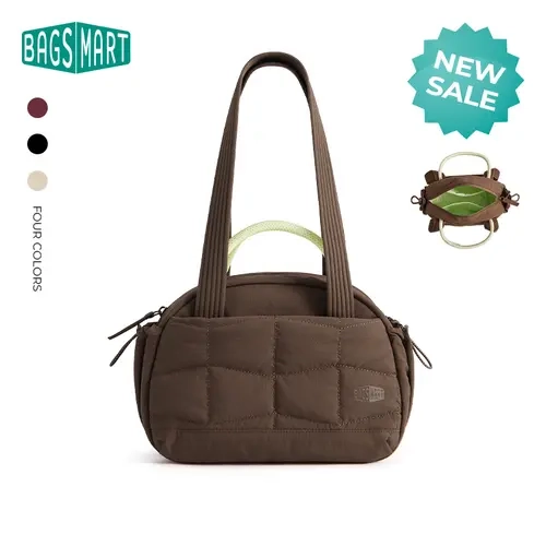 【NEW IN】BAGSMART TRINI Handbag for Women, Lightweight Shoulder Bag Duffle Bag Perfect for Commuting, Travel, School & Fitness for Gen Z, Pros & Moms
