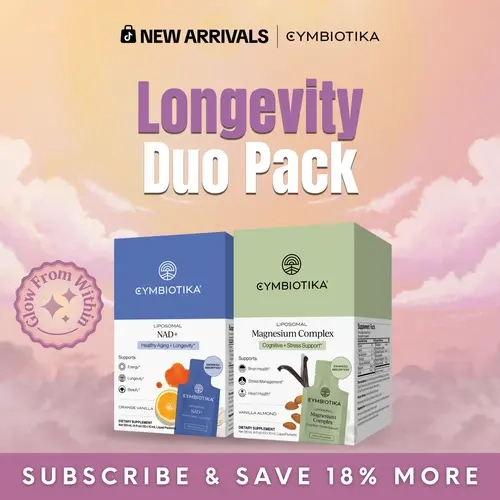 Longevity Duo Pack | 24 Packets (12 Each) | Cellular Energy, Healthy Aging & 46% Better Sleep | Liposomal NAD+ (Apigenin, TMG & Lutemax) + 3-in-1 Magnesium with GIVOMAG | Brain Health, Stress Relief & Muscle Recovery | Plant-Based | Third-Party Tested