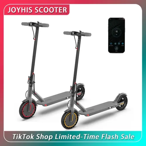 Foldable Adult Electric Commuter Scooter, 350W Motor, 19MPH Max Speed, 15 Mi Range, 8.5" Honeycomb Solid Tires, Dual Braking, Smart App Control, Lightweight Alloy Scooter for Students & Daily Travel