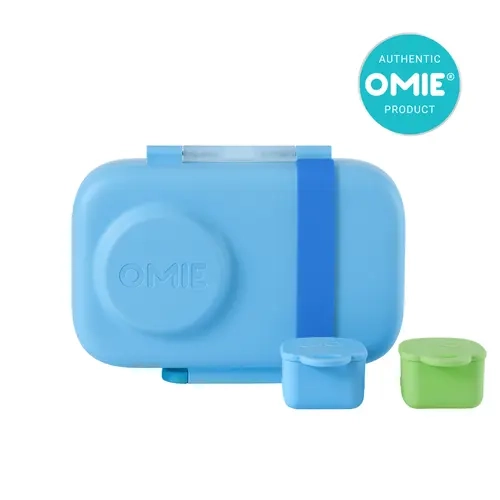 OmieBox Lite Insulated Lunch Box & Silicone Lite Dip Containers Lightweight Tableware Set