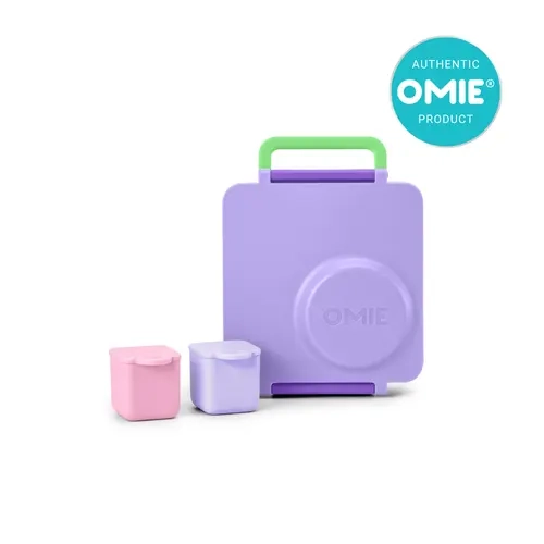 Dippity Doo OmieBox Lunch Box & 2-Pack OmieDip Silicone Containers Tableware Set, Lunch Boxes