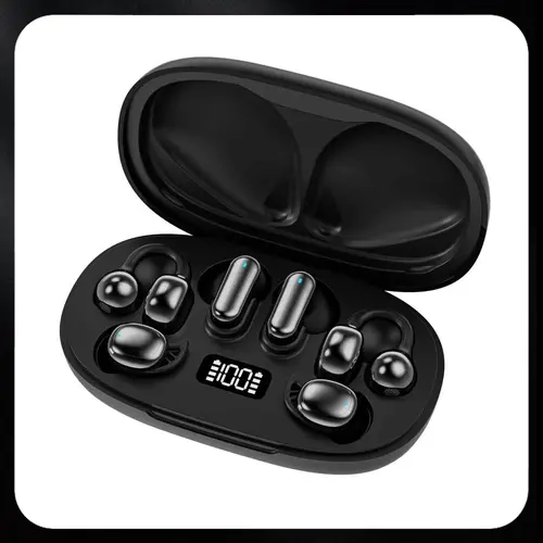 3-in-1 Bluetooth 6.0 Wireless Earbuds with Portable Charging Case - Clip-On Open-Ear, In-Ear & Sleep Earphones, Noise Reduction, HiFi Stereo Audio, Comfortable Fit for Workout, Travel, iPhone Android Electronic Devices