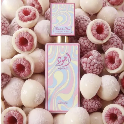 Lattafa Ajwad Pink To Pink Creamy Elixir Eau de Parfum Spray, 2.04 Ounce / 60 ml