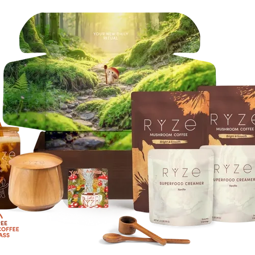 RYZE SUPERFOODS Organic Superfood Instant Coffee, Mushroom Blend Organic Mix (The RYZE Collection)
