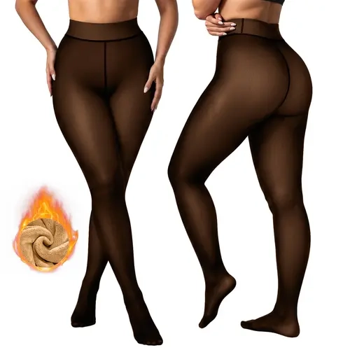 Vertvie｜NOVA Fleece Lined Tights, Natural & Seamless Look Leggings for Winter, Nude Illusion Stylish & Versatile Elegant