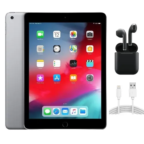 Refurbished Apple iPad 7th Gen A2200 (WiFi + Cellular Unlocked) - Good Condition with Wireless Earbuds & 1 Year Warranty