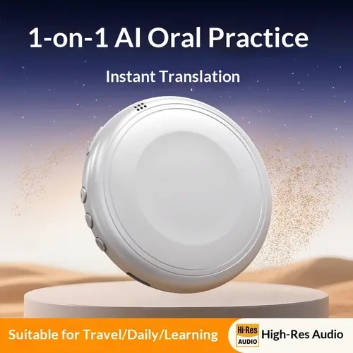 Bluetooth Language Translator Tutor - Wireless Electronic Learning Device, 165-Language Support, Spanish & English Practice Companion, Accents Help, Restaurant Scenario Assistance, Wireless/Wired