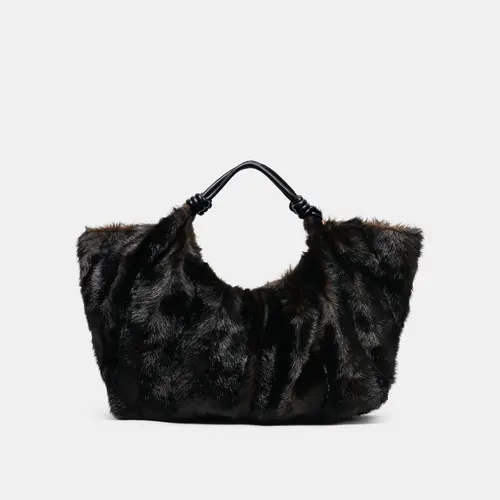 Dolce Vita Women's LILEE Tote Handbag - Espresso Faux Fur, Handbags fo