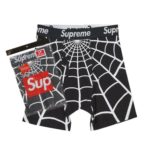 Supreme Unisex Hanes Spider-Man Boxer Briefs (2 Pack) Black, from StockX