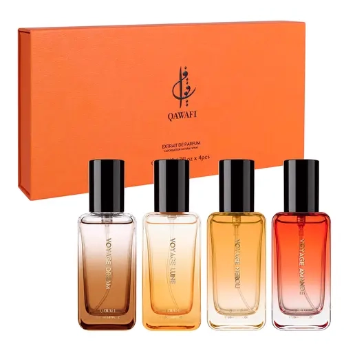 QAWAFI Luxe Edition Perfume Set | Extrait De Parfum 4*20ml | Vanilla,Suede,Neroli,Almond | 8H+ Long-Lasting for Date Night & Daily Wear
