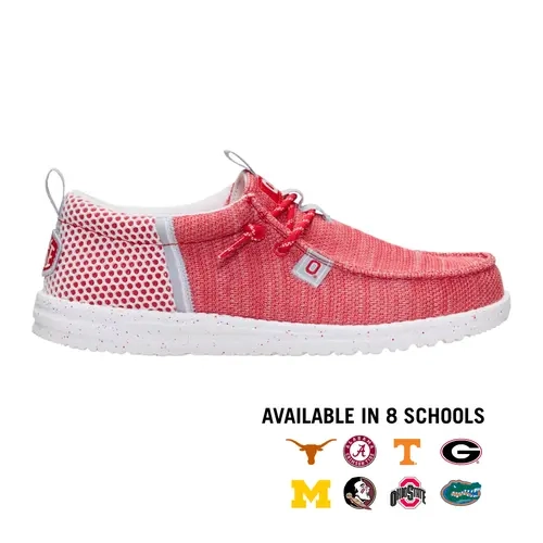 HEYDUDE Collegiate Wally Funk Stretch Sox - Comfortable Slip on NCAA Licensed Shoes