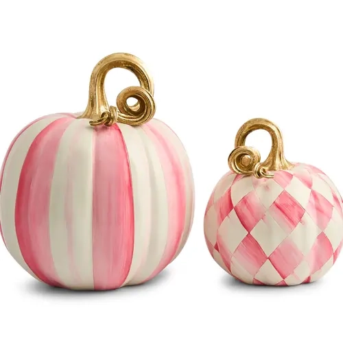 MacKenzie- Childs S/2 Small Harlequin Pumpkins