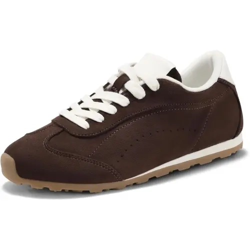 Coutgo Lace-Up Plain Cute Basic Women's Fashion Sneakers - Tennis Shoes for Casual Walking,outdoorfun