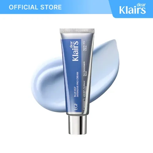 [DearKlairs] Blue EGF Intensive Pro Cream 50g | EGF 10ppm + Guaiazulene + Dexpanthenol Barrier Repair Support Moisturizer, Redness & Sensitive Skin Care, Non-Comedogenic Korean Skincare