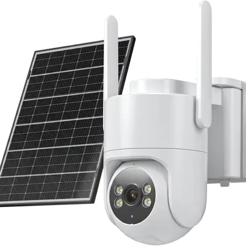 Luna 4G LTE Solar-Powered Rechargeable 2K PTZ Outdoor Camera, 360° Pan-Tilt-Zoom, Night Vision, PIR Motion Sensor, 2-Way Audio, Remote Monitoring & Recording for Farm, RV - Outdoor Security Solutions, Weather Resistant Security Cameras & Systems