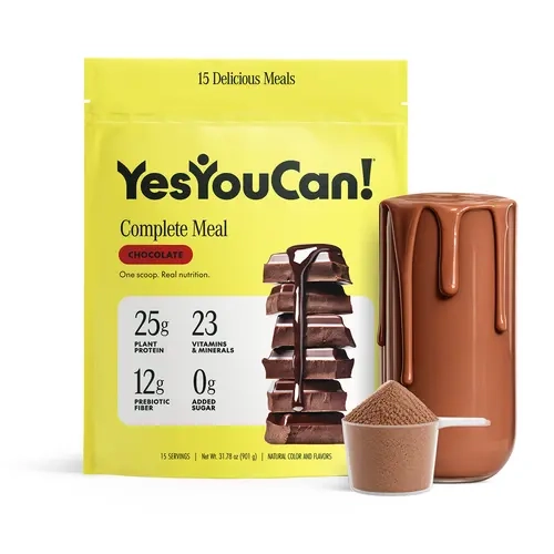Yes You Can! Complete Meal - Plant base protein - Chocolate, Vanilla, Strawberry, Mocha (15 servings)