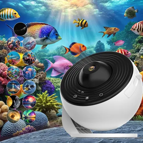 Galaxy Projector Astronomical Planetarium, HD Galaxy Discs, Space & Ocean Series, Bedroom Kids Home Decor, Family Entertainment