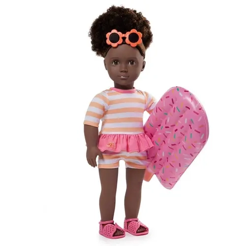 Our Generation 18" Doll Swimsuit Pink Pool Float Accessory