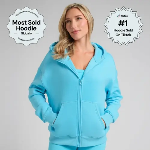 Comfrt | Neon Basic Crop Zip Hoodie | Fleece Oversized Cropped Hooded Full Zip Up