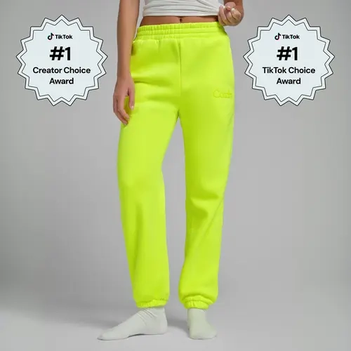 Comfrt | Neon Minimalist Sweatpants | Bright, Bold Colorful Fleece Joggers With Oversized Pockets