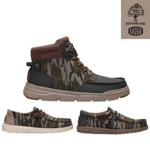 HEYDUDE Mossy Oak OBL Collection - Comfortable Slip on Camouflage Shoes