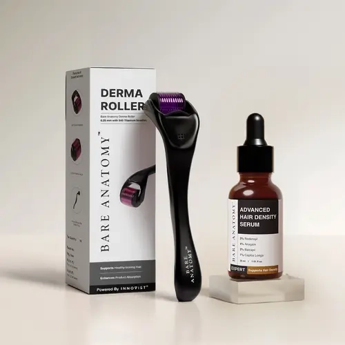 Advanced Hair Density Serum with Redensyl (30ml) + 0.25mm Derma Roller with 540 Titanium Micro Needles