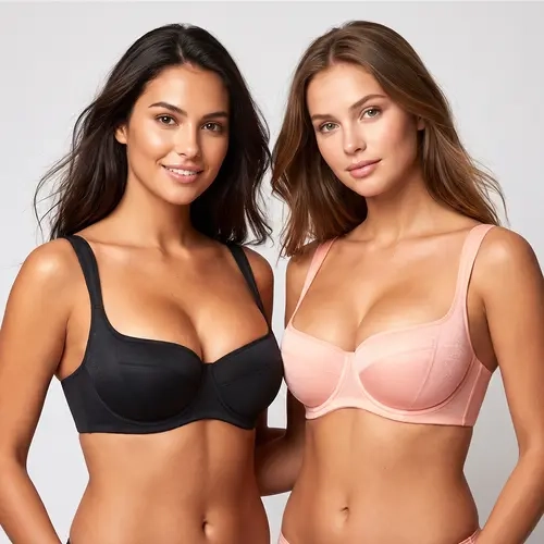 【2 PACK】HSIA Starry Night 4mm Lightly Padded Demi Bra Lifting Support 