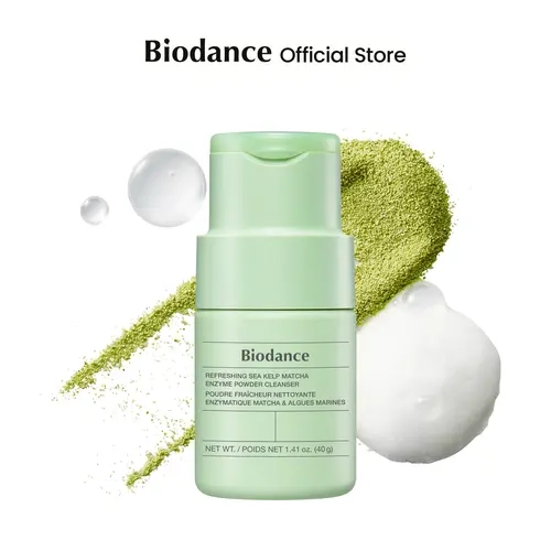 [Biodance Official] Refreshing SeaKelp Matcha Enzyme Powder Cleanser | Gentle Exfoliating, Pore Cleansing Powder-to-Foam Face Wash, Brightening, Smoothing, Dead Skin, Dullness, Sea Kelp & Matcha, Korean Skin Care