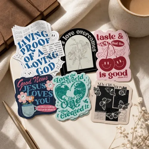 GLO Christian Stickers - DIY Scrapbooking & Stamping Decorative Stickers for Hobby Enthusiasts