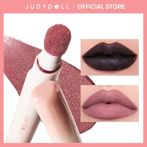 [Any 4 items]JUDYDOLL Cushion Lip Powder Cream, Cushion Matte Lock Lip Cream, Blur, Mousse, Lipstick, Hydrating, Soft Velvet Matte Lip & Cheek, Smooth Lip Mud, Waterproof, Long-Lasting, Shimmer, Not Easy To Fade, Non-Stick Cup, Makeup, Cosmetic