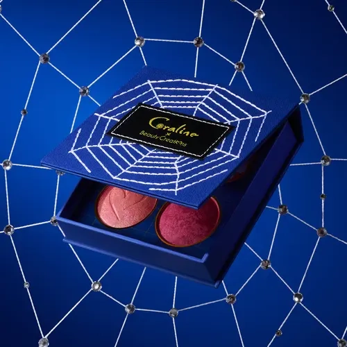Beauty Creations x Coraline "Mother's Web" Cosmetic Face Palette - Radiant, Pigmented Glamorous Blush, Matt-Shimmer, Glowing Makeup Product for Blush Application