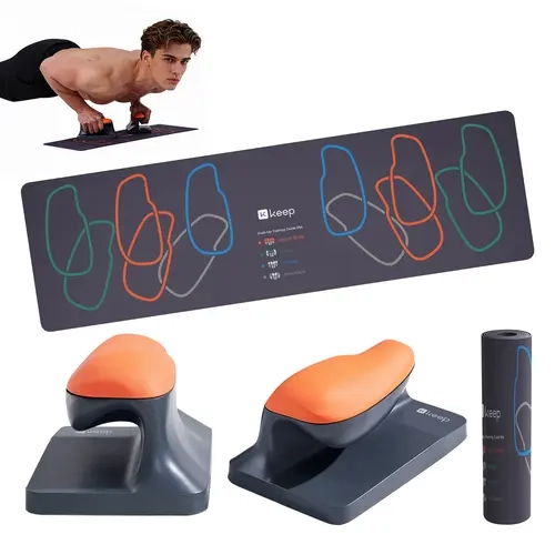 Ergonomic Push Up Bars with Training Mat Set, 3.6" Elevation, Reduces Wrist Pain, 25% Better Grip, 20% Higher Capacity, Ideal for Home Gym (Sports & Outdoor Fitness Equipment)#outdoorfun