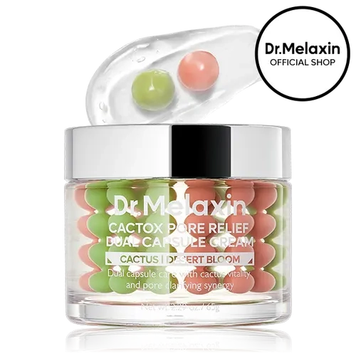 [Auction] [Dr.Melaxin Official] CACTOX PORE DUAL CAPSULE CREAM with Cactus Cooling Reduce Puffiness & Pore Tightening for Visible Pore Care Skin Repair