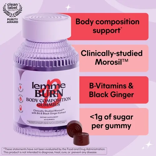 Lemme Burn Composition Support Gummies Auction - Clinically-studied Morosil, B-Vitamins & Black Ginger