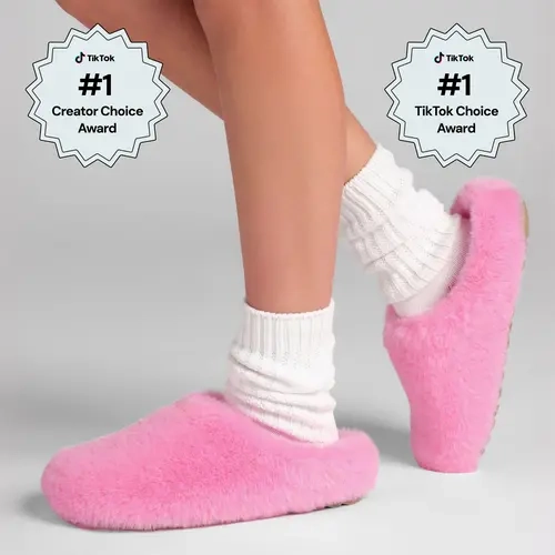 Comfrt | Dreamer Slipper | Faux-Fur Plush Slip-On With Cushioned Sole