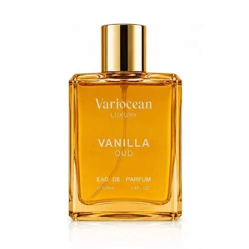 Variocean Warm Vanilla Honey Oud Unisex Fragrance 100ml (3.4 fl. oz.), Long Lasting Eau de Parfum, Intense Arabian Scent, Sweet Woody Vanilla Luxury Perfume for Women & Men, EDP Spray Gift