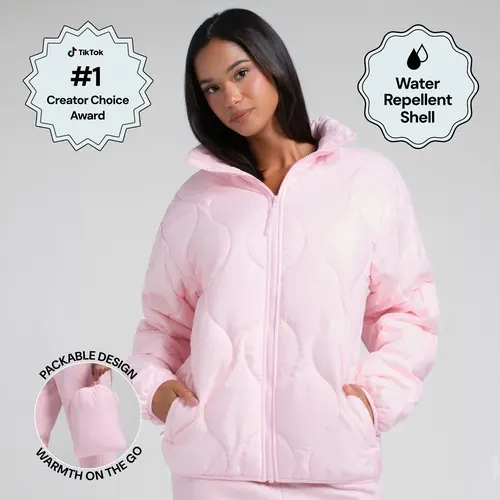 Comfrt | Packable Puffer Jacket | Water-Repellent Lightweight Puffer Jacket That Packs Into Its Own Pouch
