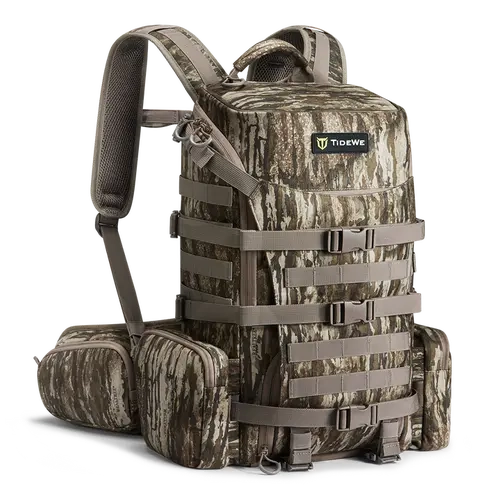 TIDEWE 28L Saddle Hunting Backpack | Realtree Legacy Camo, Climbing Stick & Platform Storage, Rain Cover