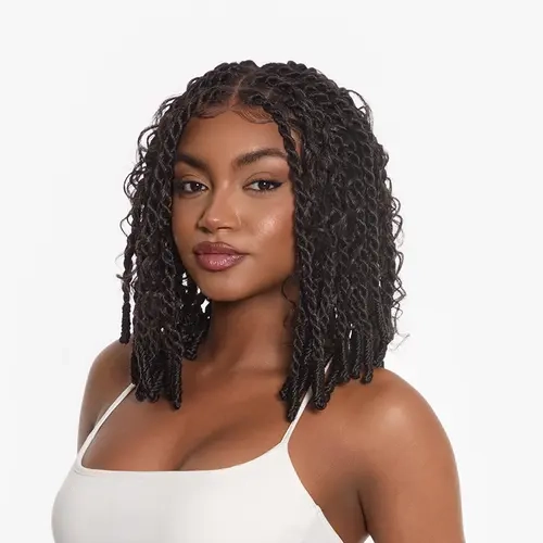 [Live Auction Only]Frodio Veralux™ Fiber Boho Knot Twist Bob Wig 13x5 Lace Front Wig | Beginner Friendly #summervibes#SohoChic
