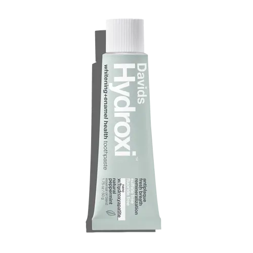 Davids Hydroxi travel size toothpaste / whitening + enamel health nano-hydroxyapatite / peppermint / 1.75 oz