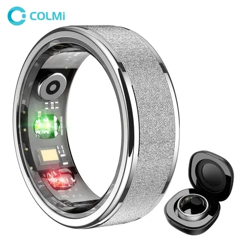 COLMI Ring 2 Radiant Digital Fitness Tracker - Smart Health Wearable, 5 ATM Waterproof Electronic Gadget, Charging Box Included, Q Ring App Connection, Rose Gold Option, Available in Rose Gold and Black,Sliver Ideal Gift for Couples,techvibes