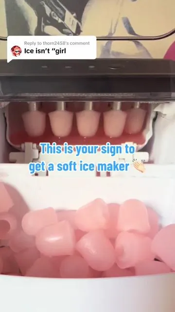 Replying to @thorn2458 Wait for the crunch at the end 🤤 The best girl dinner on the planet 🤣 The perfect pink ice, soft nuggets! #icemaker #euhomy #asmrfood #icemachine #tiktokshop 