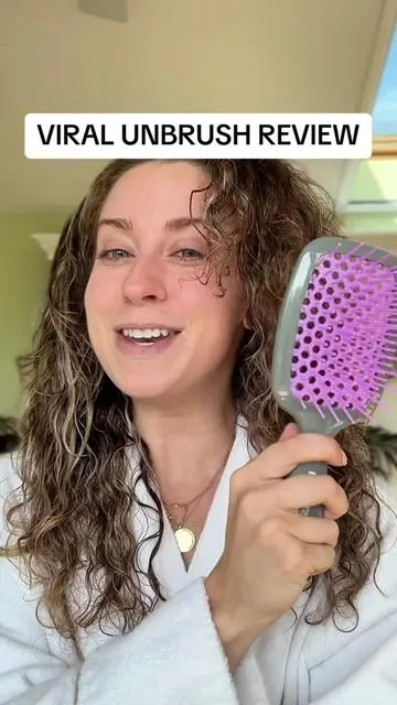 The verdict of the VIRAL Unbrush is in! Detangling magic? What sorcery is this?! 👀🤯  #unbrush #unbrushreview #unbrushhairbrush #curlyhairbrush #curlyhair #curlyhairtutorial #curlyhairproducts 