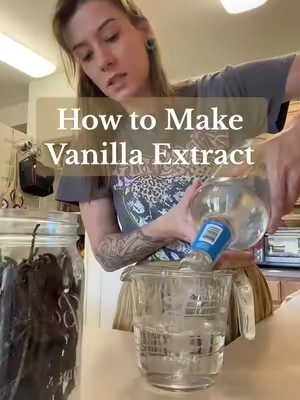 How to make homemade vanilla extract from vanilla bean splits ✨ #vanillaextract #vanillabeans #extract #vanillabean #fromscratch #homemade #DIY #vanilla #baking #sahm #toddlers #momtok #homestead #homeschool #fyp