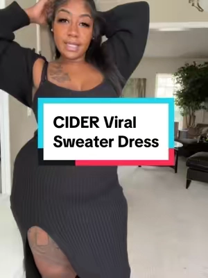 29.99 for this Fall Sweater dress from @ciderusa @Cider_official #tiktokshopblackfriday #tiktokshopcybermonday #sweaterdress #plussizedress #sweaterdressstyle 