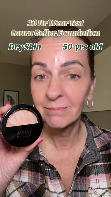 Light, natural, weightless foundation..check out the finish after a 10 hour foundation wear test. I have dry skin. #foundation #foundationreview #weartest #honestreviews #influencing #over40makeup #over50women #bestfoundation #makeupfyp #dryskinfoundation #radiantskinfoundation #laurageller 