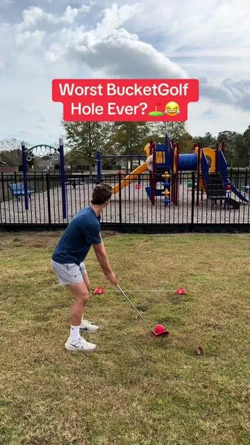 Worst Golf Hole Ever?⛳️😂 #funny #golf #sports #golftok #golftiktok #bucketgolf 