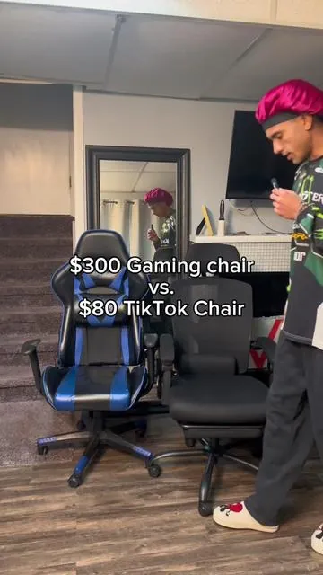 $300 Gaming chair VS. $80 TTS Chair 🫣           #ejwayy 